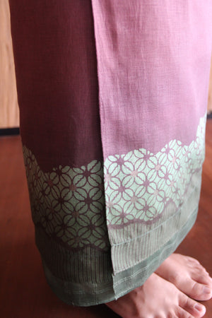 LEMAH - Laut Kawung Sarung Ikat (Purple & Green)