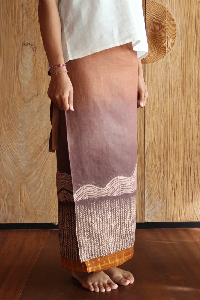 LEMAH - Arus Laut Sarung Ikat (Light & Dark Brown)