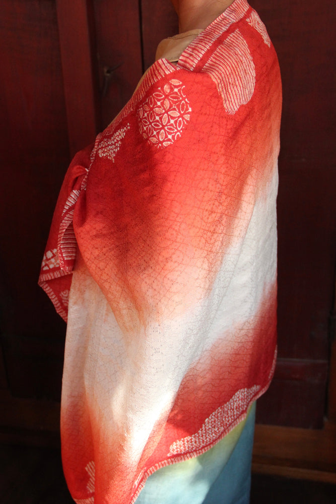 LEMAH - Kebun Bunga Lurik Silk Scarf (Red)