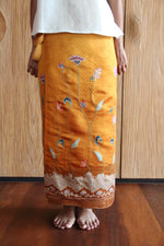 LEMAH - Musim Kembang Silk Sarung Ikat (Gold)